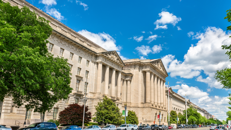 United States Environmental Protection Agency building in Washington, DC. USA